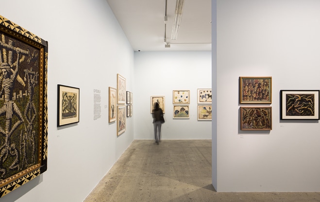 Vue de l’exposition Beauté Congo – 1926-2015 – Congo Kitoko,, Fondation Cartier pour l’art contemporain, 2015. © Luc Boegly