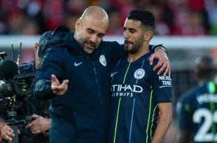 Pep Guardiola Mahrez 10