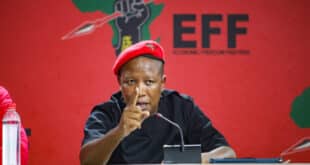 CIC Julius Malema addresses the media at Winnie Madikizela Mandela House